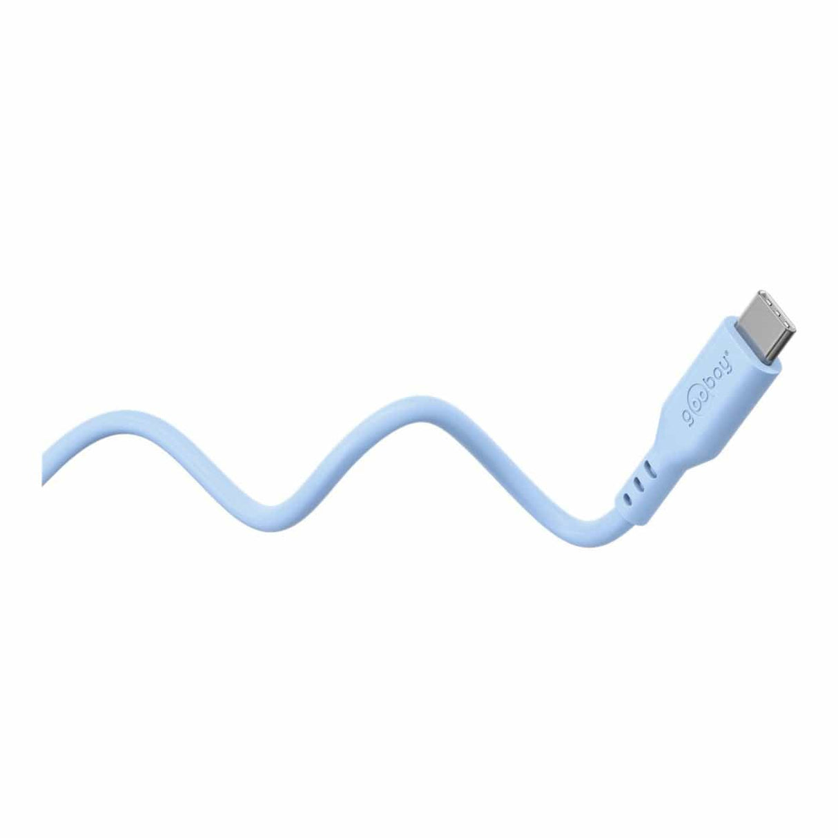 Goobay 1.5m USB-C to USB-C Silicone Charging Cable Blue 77741