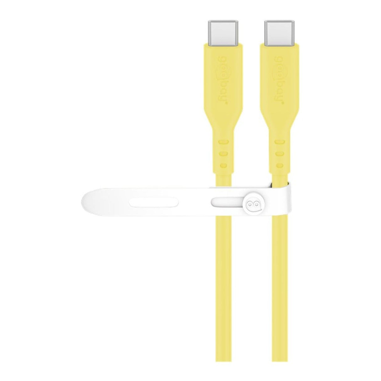Goobay 1.5m USB-C to USB-C Silicone Charging Cable Yellow 77742