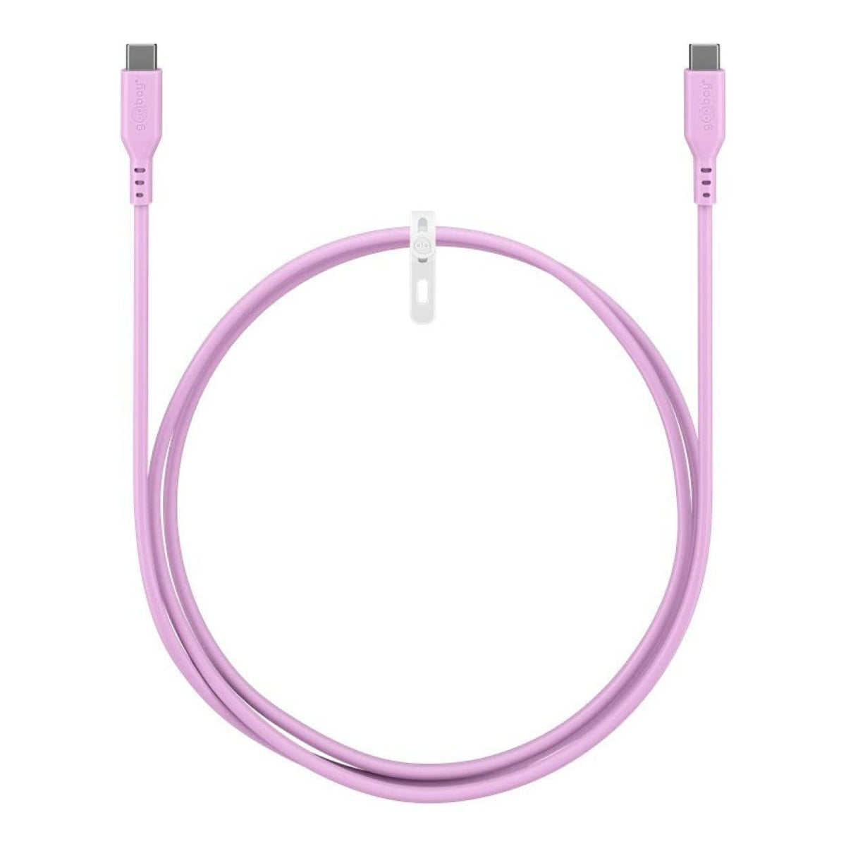 Goobay 1.5m USB-C to USB-C Silicone Charging Cable Pink 77746