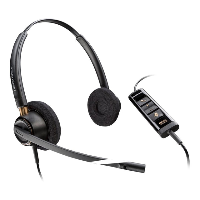 Poly EncorePro 525 Wired Stereo Headset Black 783R3AA