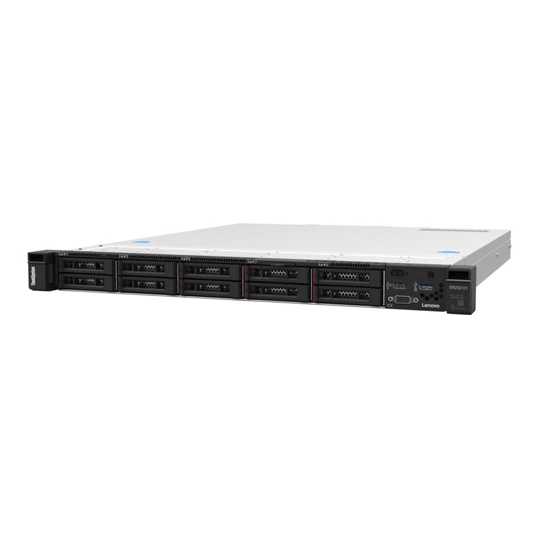 Lenovo ThinkSystem SR250 V3 1U Rack Server - Intel Xeon E E-2434 16GB RAM 800W