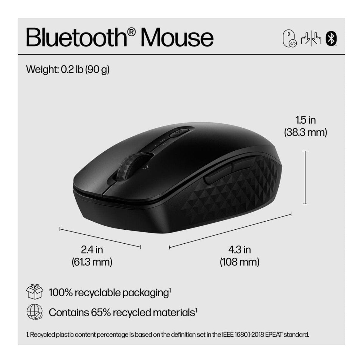 HP 420 Programmable Wireless Mouse Black 7M1D3AA