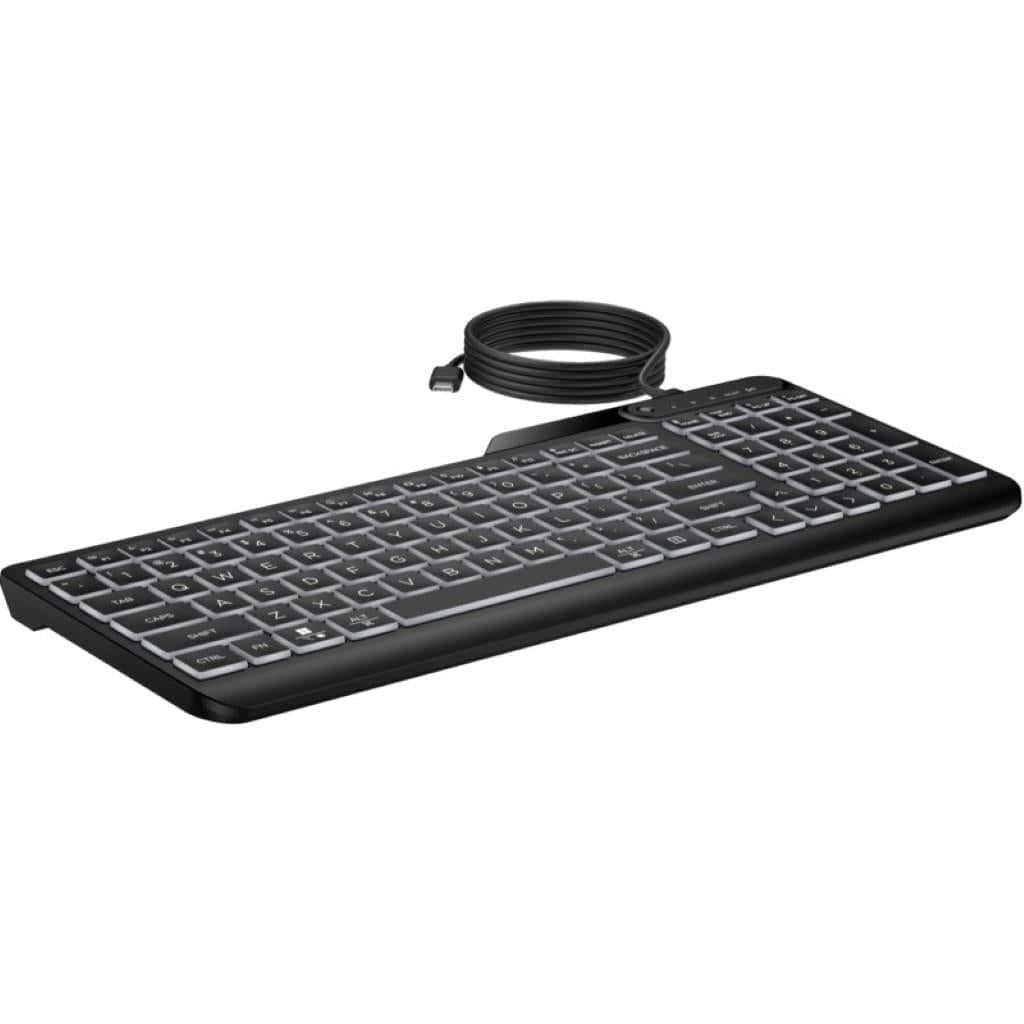HP 405 Multi-Device Backlit Wired Keyboard 7N7C1AA