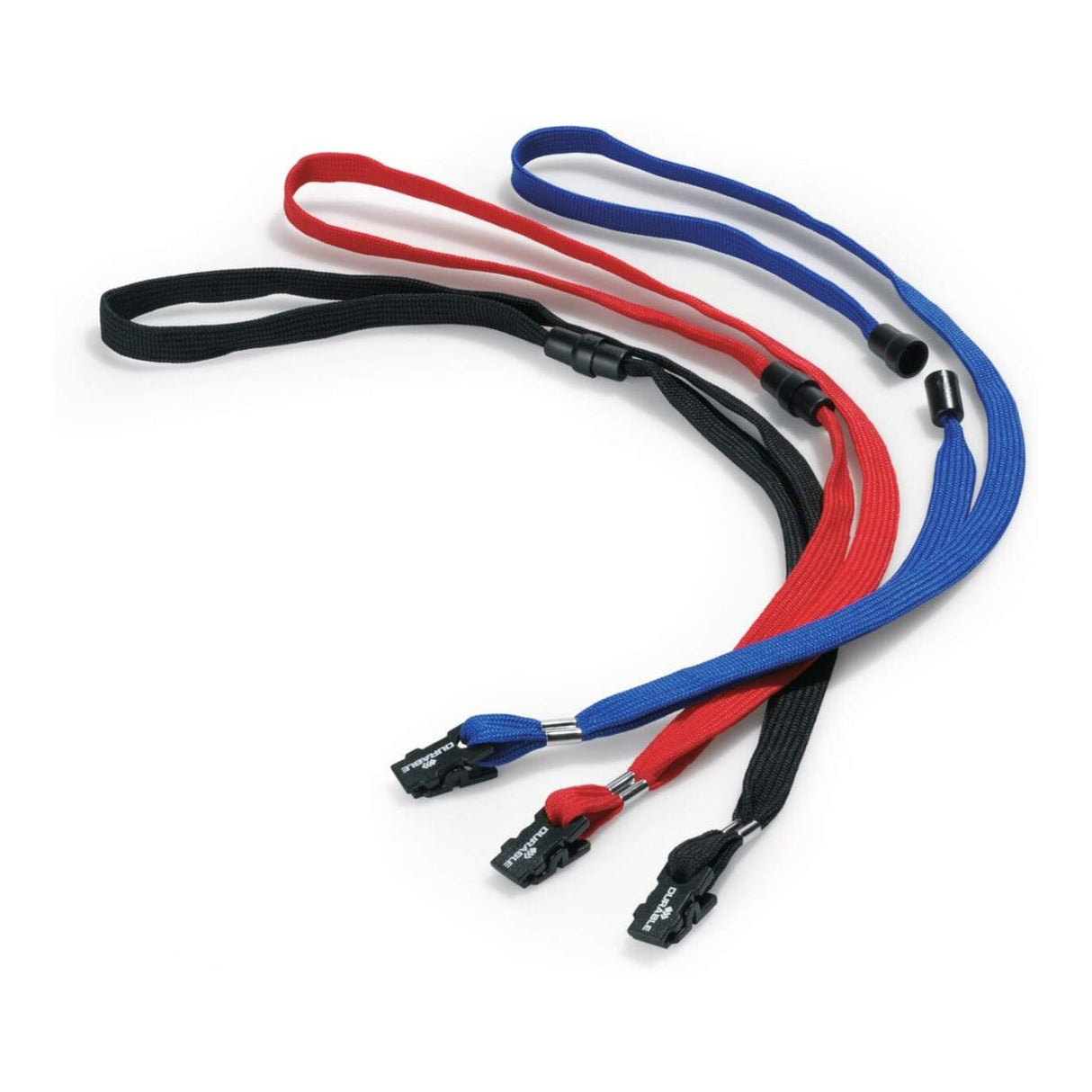 Durable Textile Lanyard 10 with Plastic Clip 10-pack Black 811901