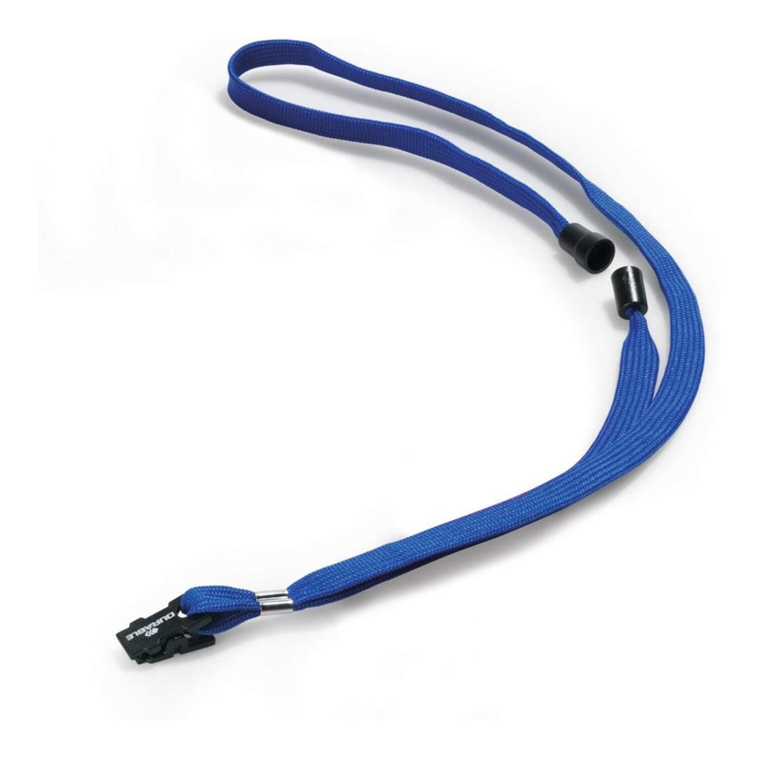 Durable Textile Lanyard 10 with Plastic Clip 10-pack Dark Blue 811907