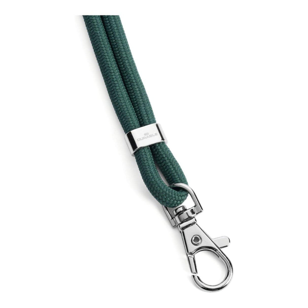 Durable Textile Lanyard RPET with Carabiner 10-pack Green 824105
