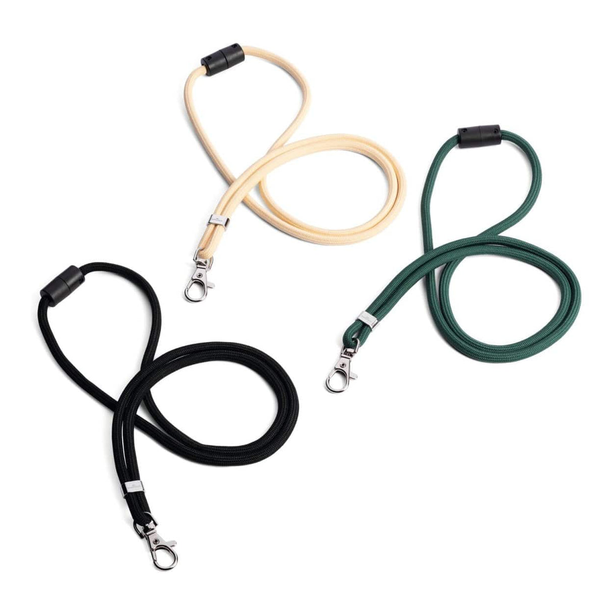 Durable Textile Lanyard RPET with Carabiner 10-pack Green 824105