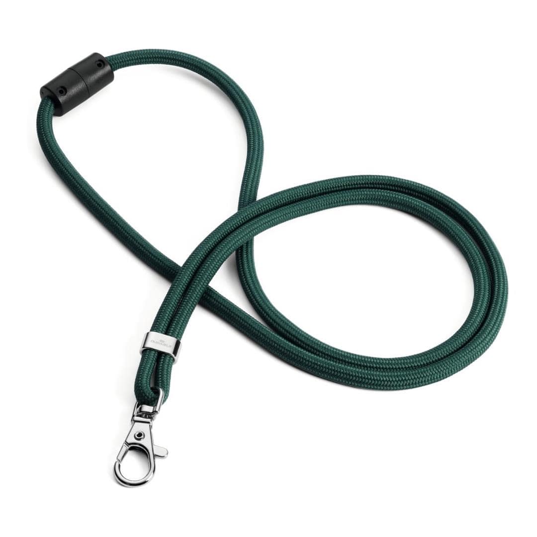 Durable Textile Lanyard RPET with Carabiner 10-pack Green 824105