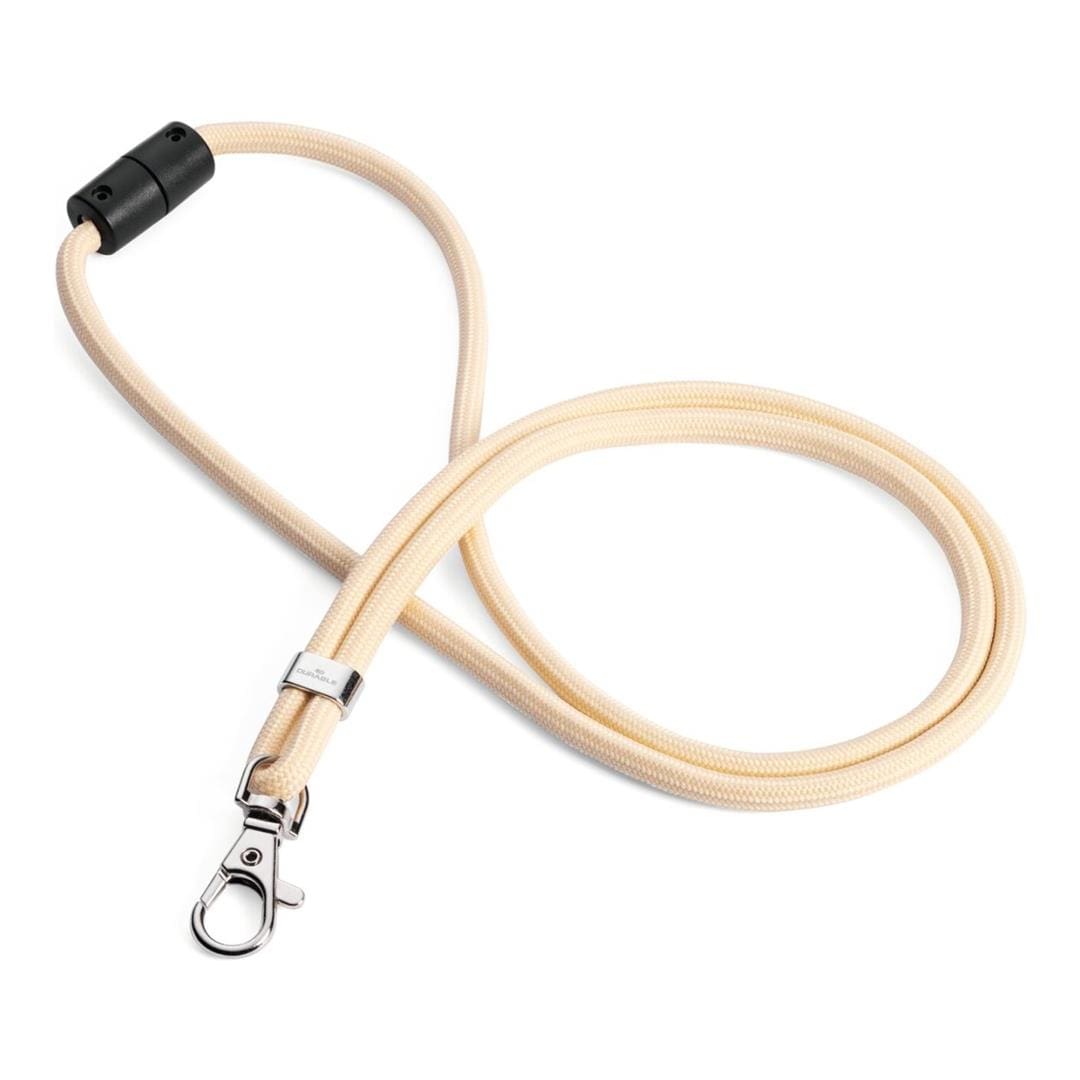 Durable Textile Lanyard RPET with Carabiner 10-pack Beige 824116
