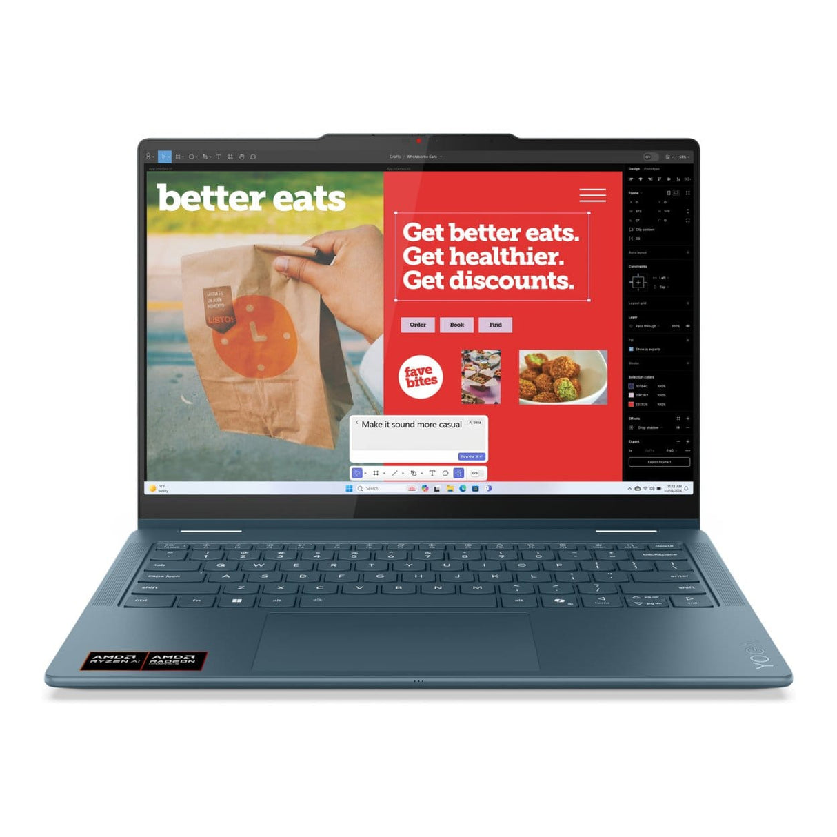 Lenovo Yoga 7 14AKP10 14-inch 2.8K AI 2-in-1 Laptop - AMD Ryzen 7 350 512GB SSD 32GB RAM Win 11 Home