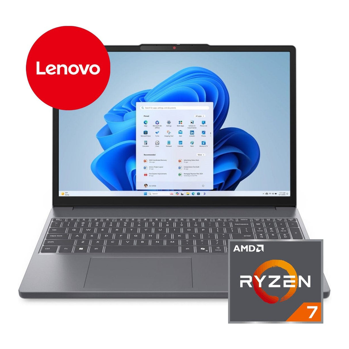 Lenovo IdeaPad Slim 3 15ARP10 15.3-inch WUXGA Laptop - AMD Ryzen 7 7735HS 512GB SSD 16GB RAM Win 11 Home