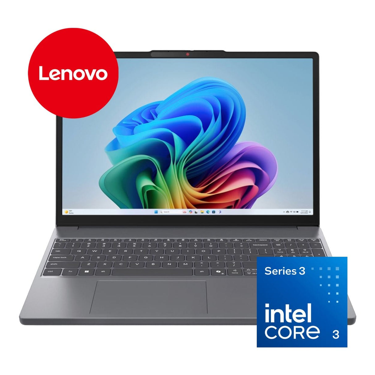 Lenovo Ideapad Slim 3 15IWC11 15.3-inch WUXGA AI Laptop - Intel Core 3 304 256GB SSD 8GB RAM Win 11 Home Luna Grey
