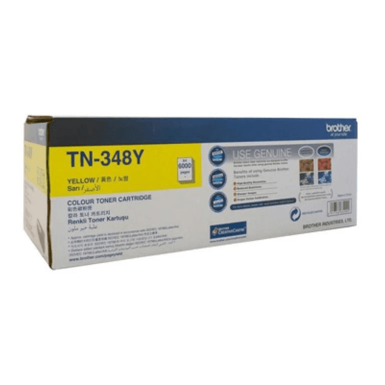 Brother TN-348Y Yellow Toner Cartridge 6000 Pages Original 84GT330Y106 Single-pack