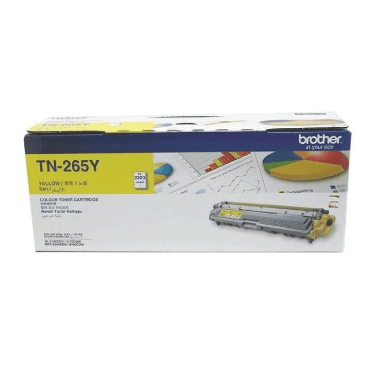 Brother TN-265Y Yellow Toner Cartridge 2,200 Pages Original 84GT420Y140 Single-pack