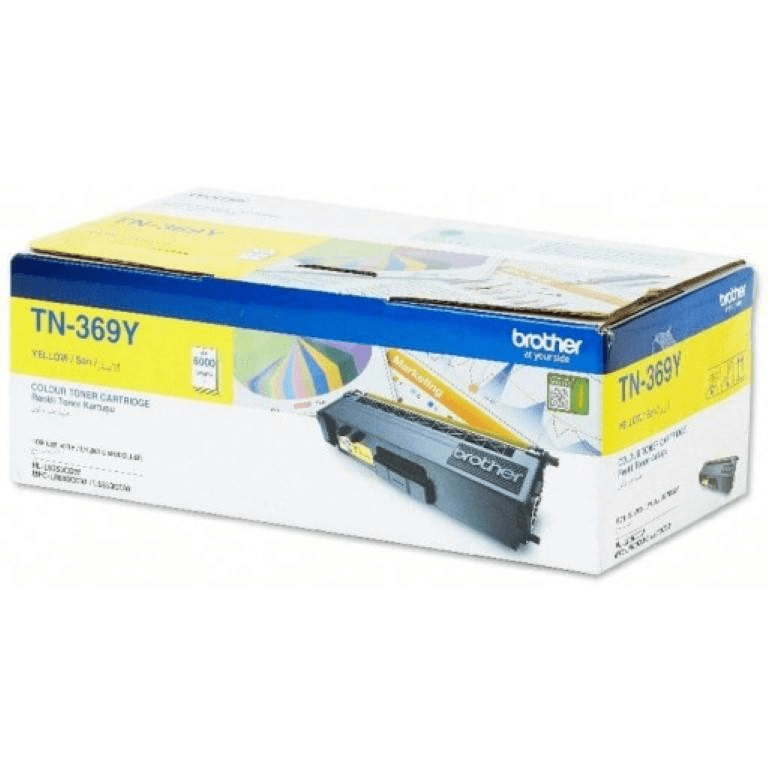 Brother TN-369Y Yellow Toner Cartridge 6000 Pages Original 84GT530Y141 Single-pack