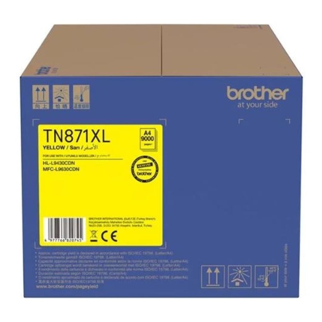 Brother TN-871XXLY High Yield Yellow Toner Cartridge 12,000 pages Original 84GT630Y141 Single-pack