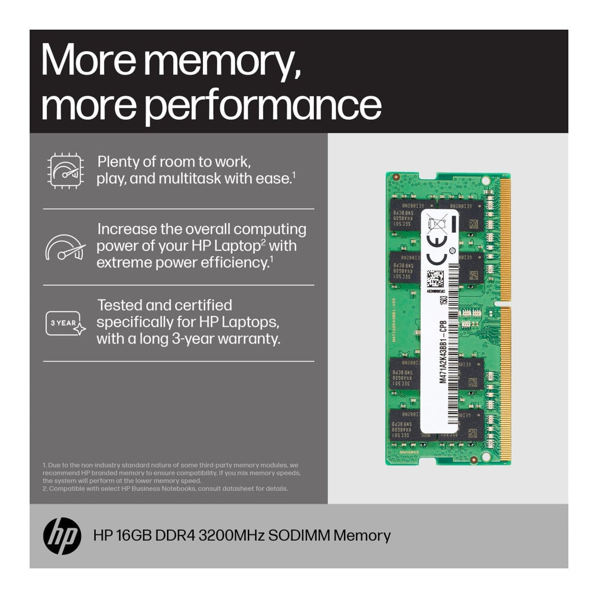 HP 8C4X9AA SODIMM Memory Module 16GB DDR4 3200MHz