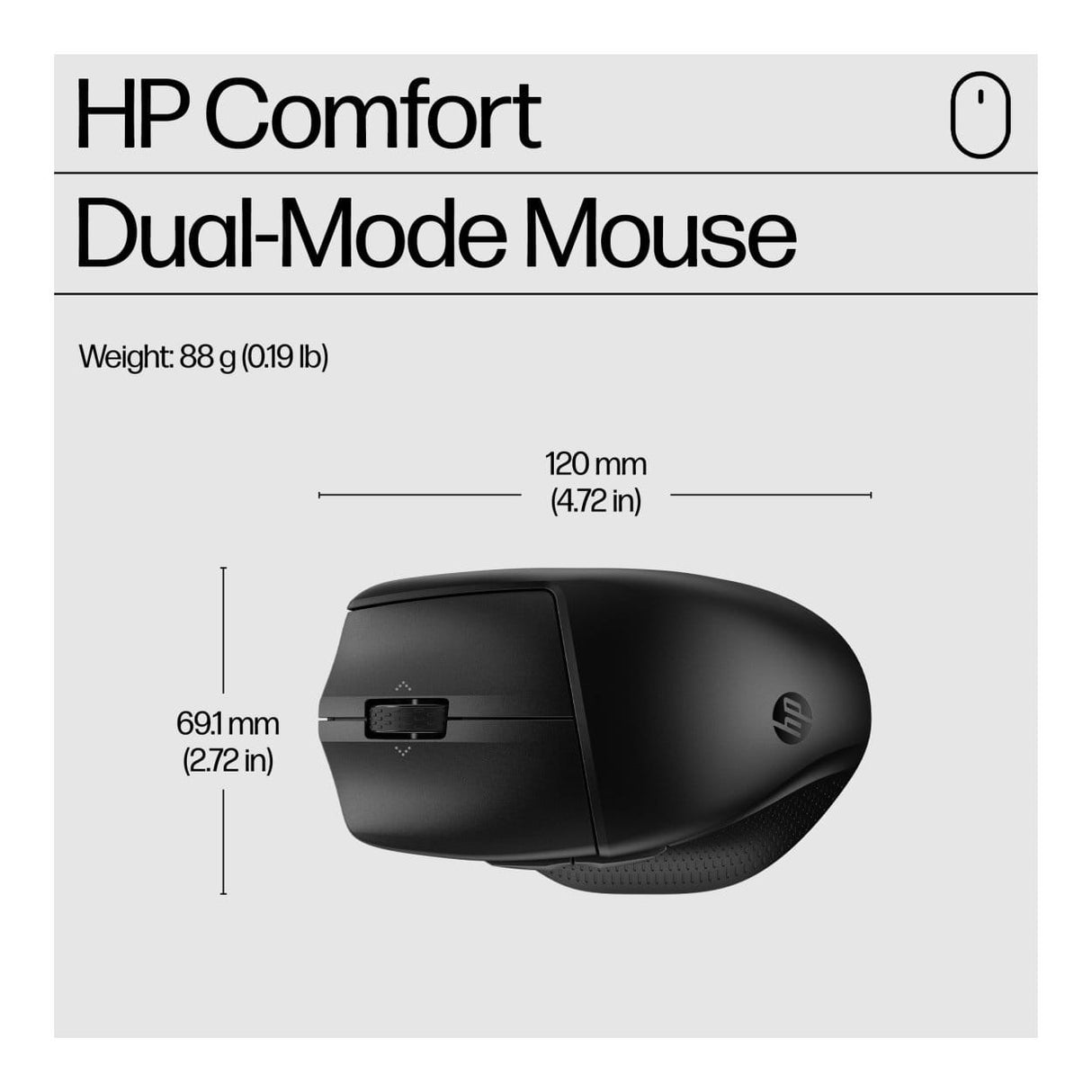 HP 685 Comfort Dual-Mode Mouse 8T6M0UT