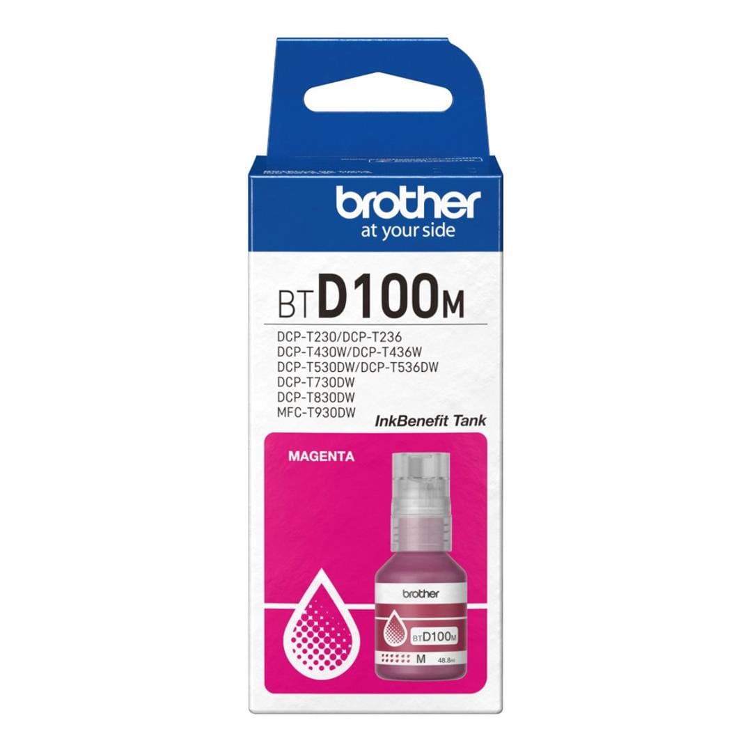 Brother BTD100M Magenta Ink Bottle Original 8ZCCC200240 Single-pack