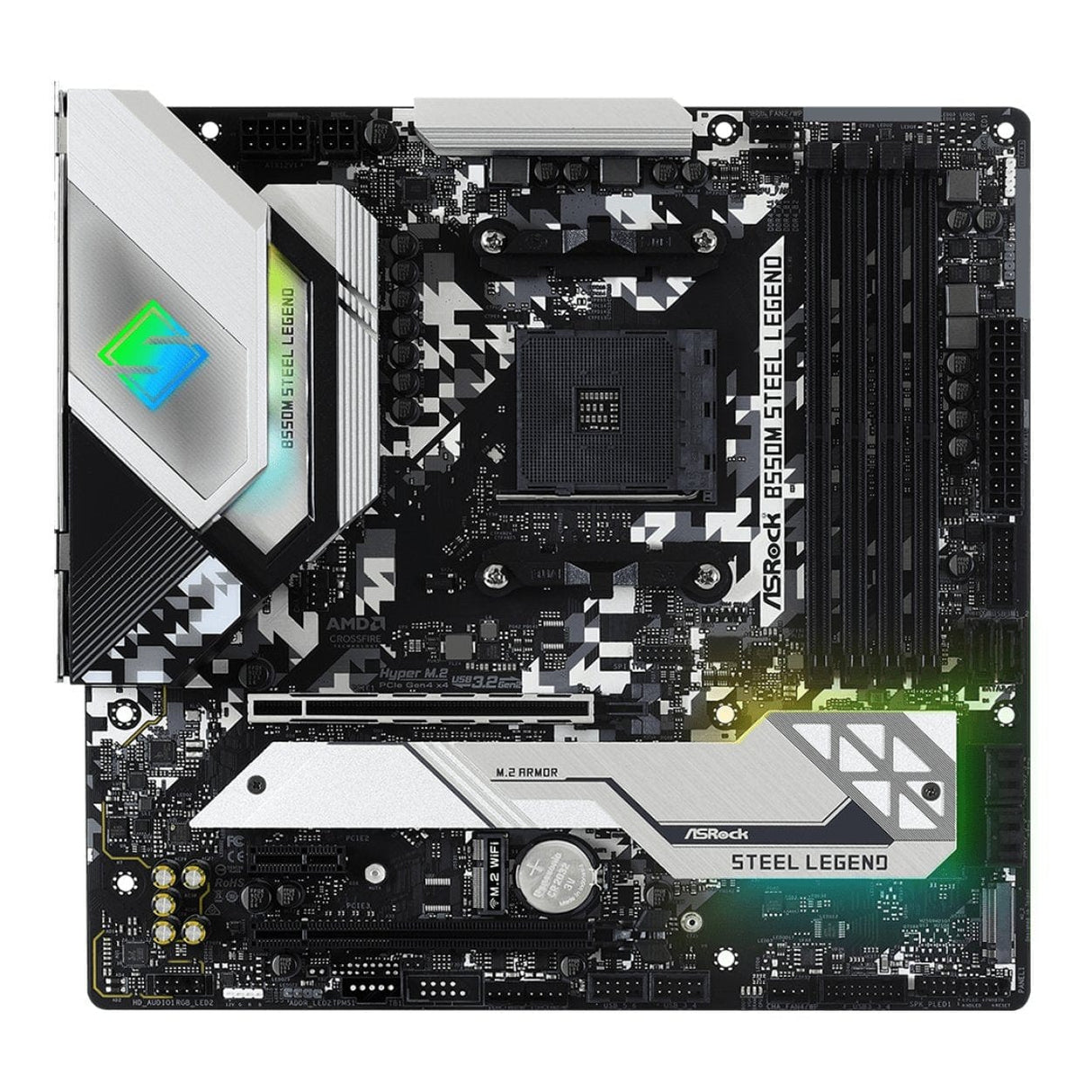 Asrock B550M Steel Legend AMD Socket AM4 micro ATX Motherboard 90-MXBCU0-A0UAYZ