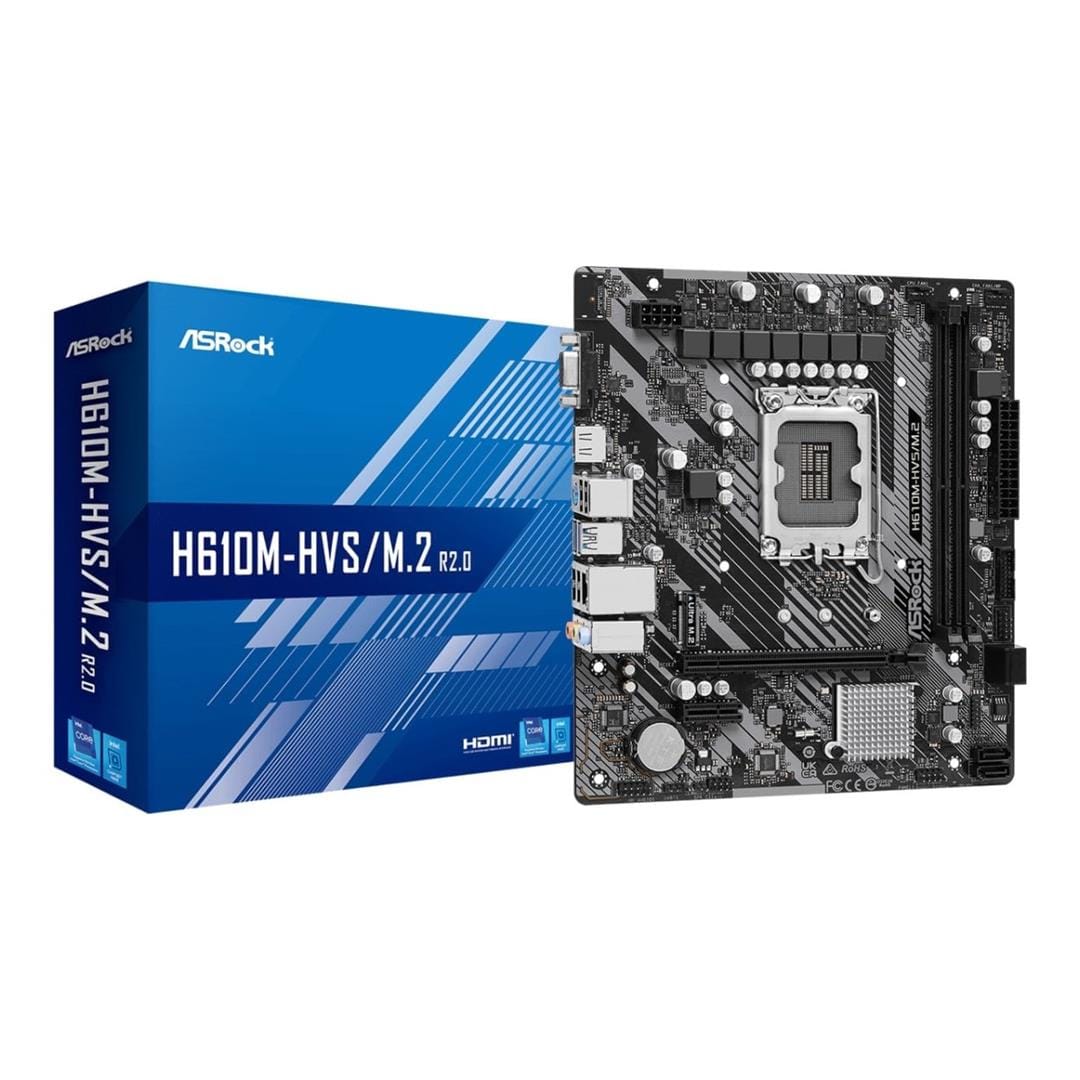 ASRock H610M-HVS/M.2 R2.0 Intel LGA 1700 microATX Motherboard 90-MXBJJ0-A0UAYZ