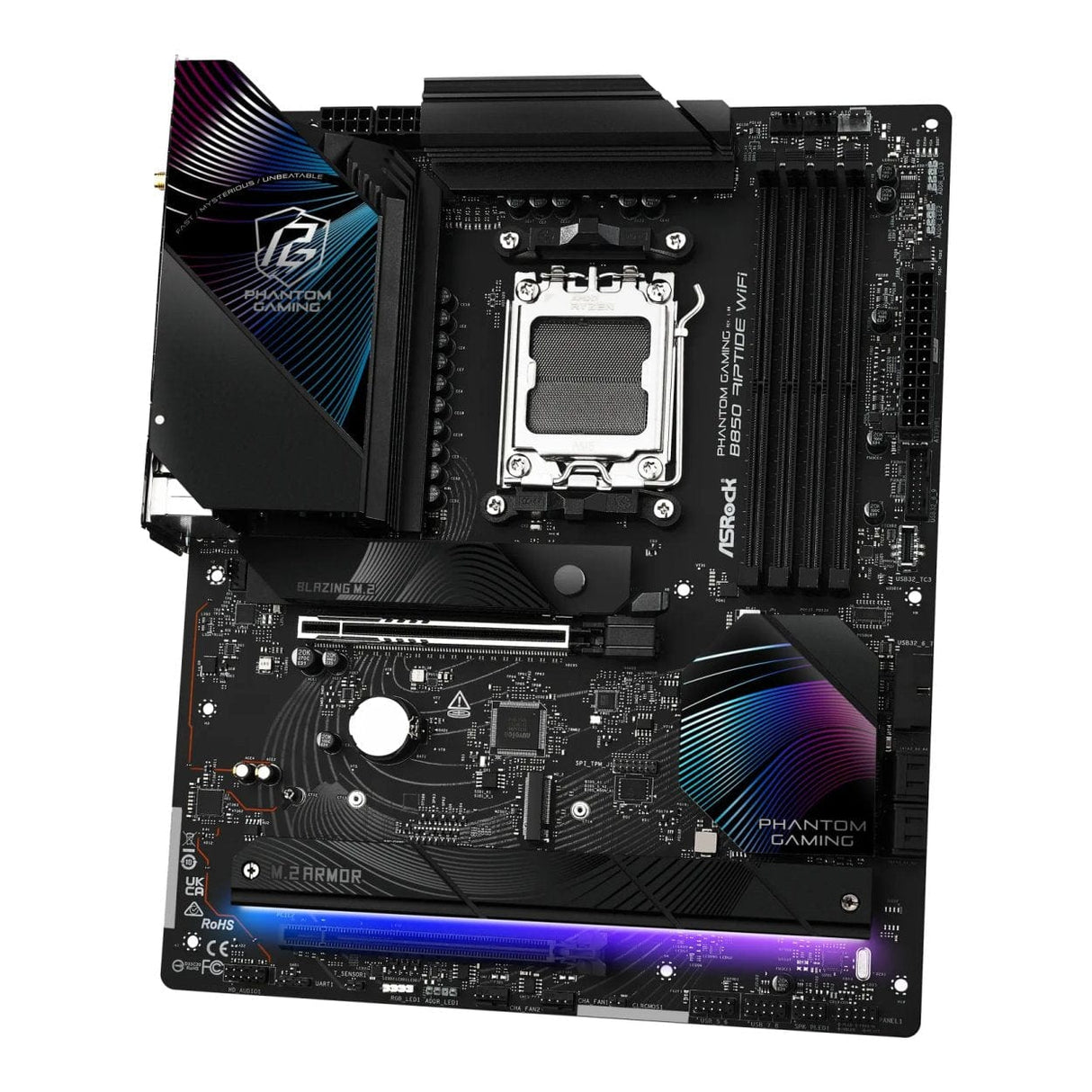 Asrock Phantom Gaming B850 Riptide WiFi AMD Socket AM5 ATX Motherboard 90-MXBQT0-A0UAYZ