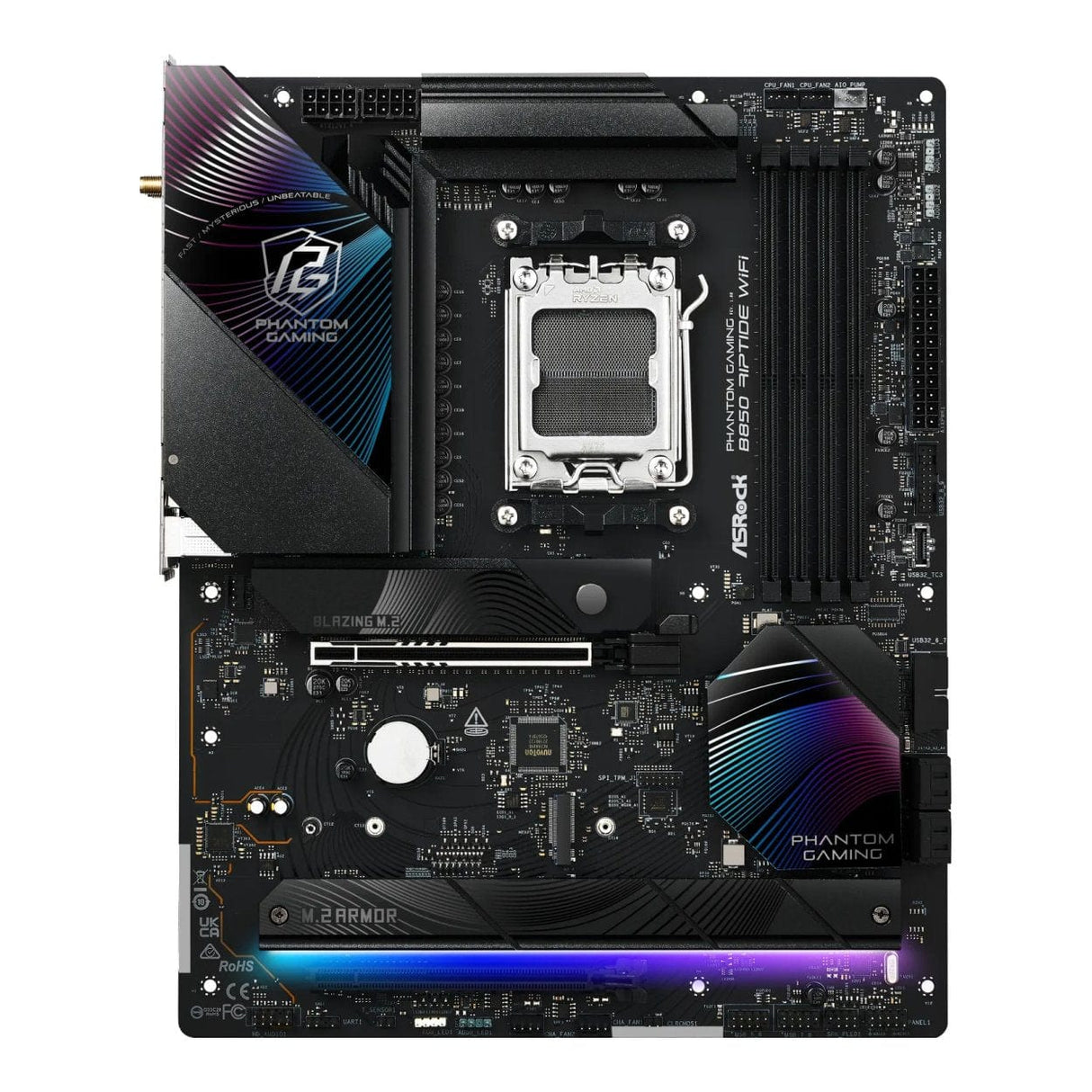 Asrock Phantom Gaming B850 Riptide WiFi AMD Socket AM5 ATX Motherboard 90-MXBQT0-A0UAYZ