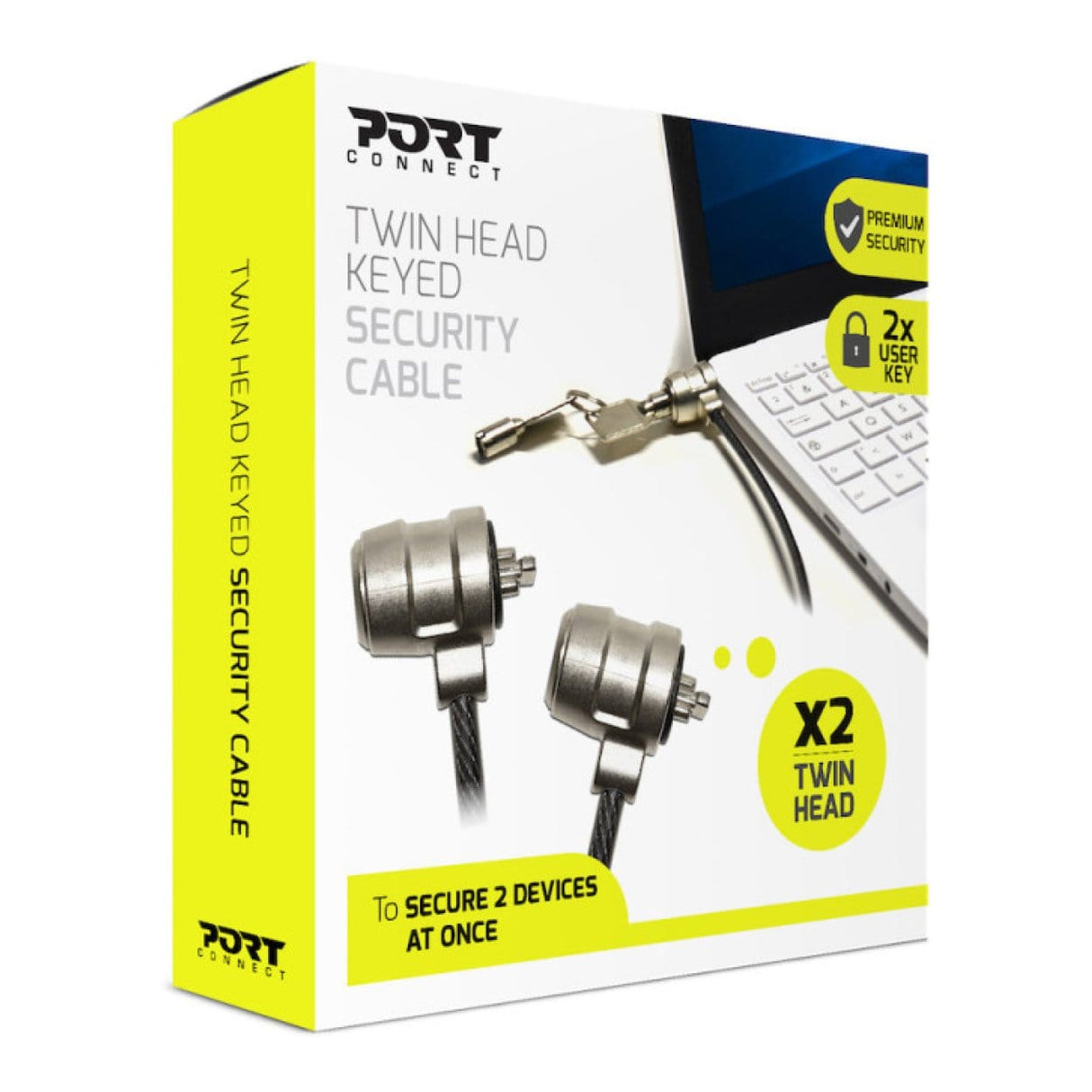 Port Designs Standard Double Head Keyed Security Cable 901201