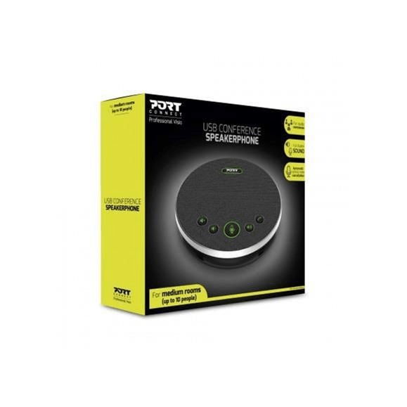 Port Designs USB Conference Speakerphone Small to Medium Size Black 902002
