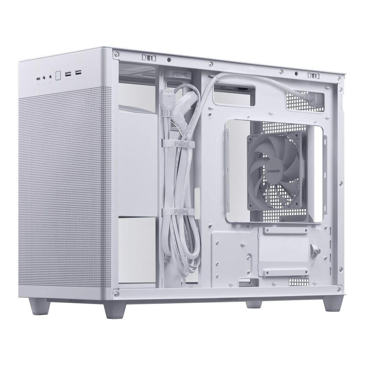 ASUS Prime AP201 Tempered Glass Micro-ATX PC Case White 90DC00G3-B39010