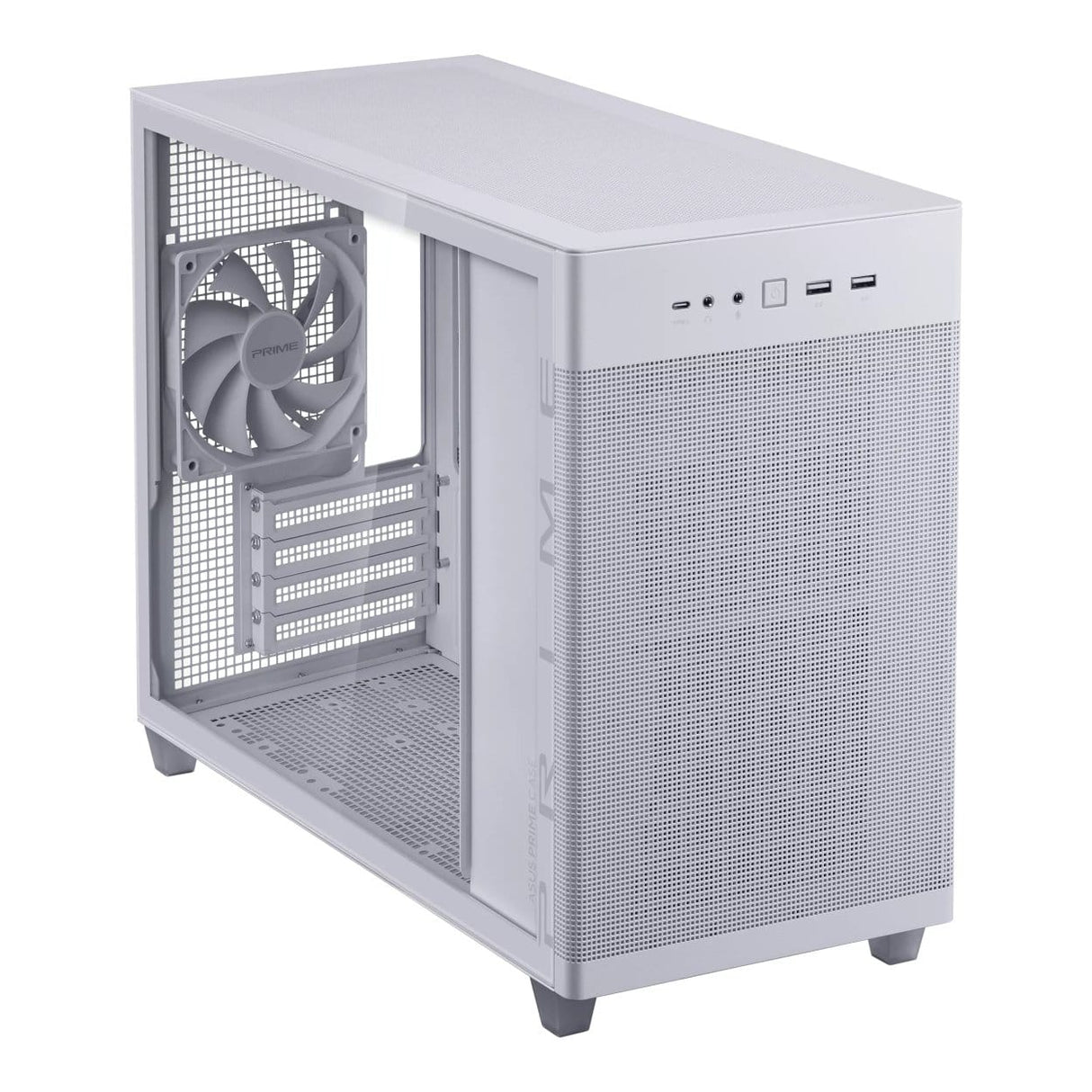 ASUS Prime AP201 Tempered Glass Micro-ATX PC Case White 90DC00G3-B39010