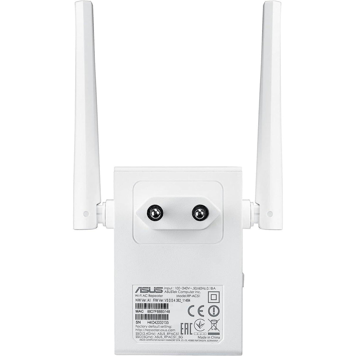 Asus RP-AC51 Network Repeater 733 Mbit/s White 90IG03Y0-BO3410