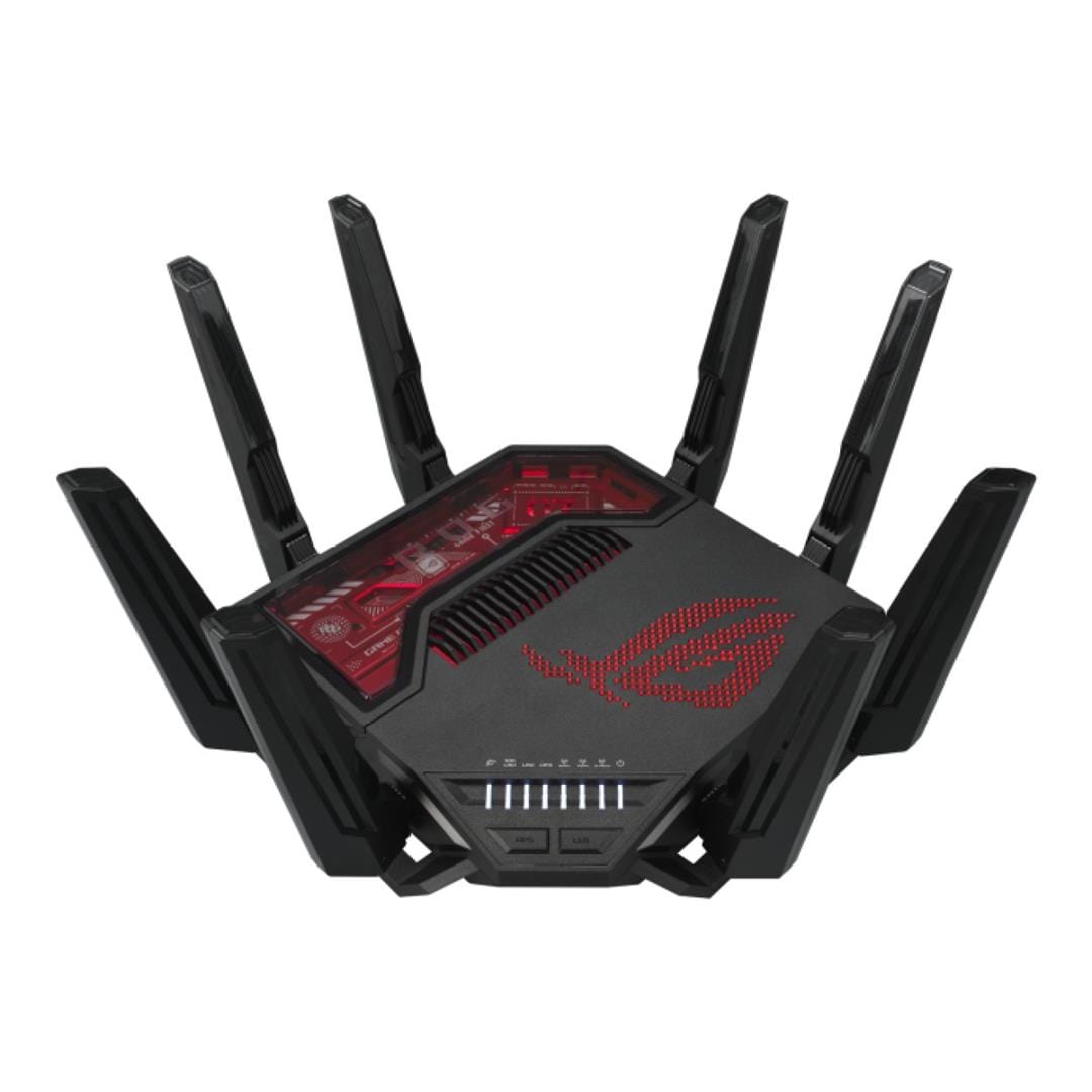 ASUS ROG Rapture GT-BE19000 Wireless Router - Tri-band 2.4GHz 5GHz and 6GHz Multi-Gigabit Ethernet 90IG0850-MO9A0V
