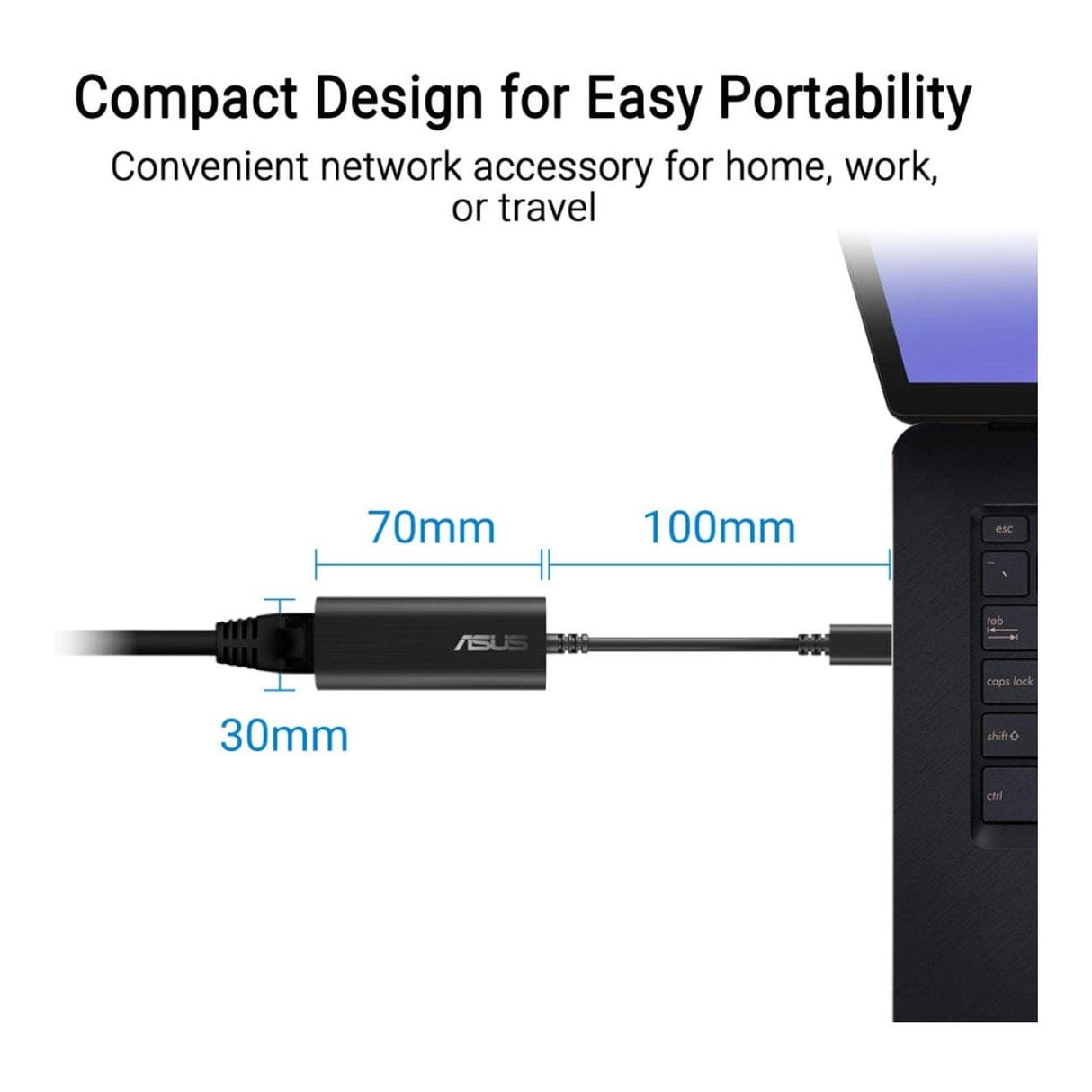 ASUS USB-C2500 V2 USB-C 2.5G Ethernet Adapter 90IG0A60-MW0L0V