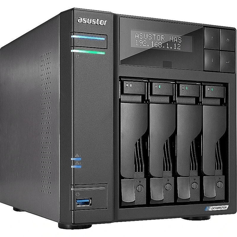 Asustor AS6704T 4-Bay NAS Storage Server Tower Ethernet LAN Black 90IX01N1-BW3S40