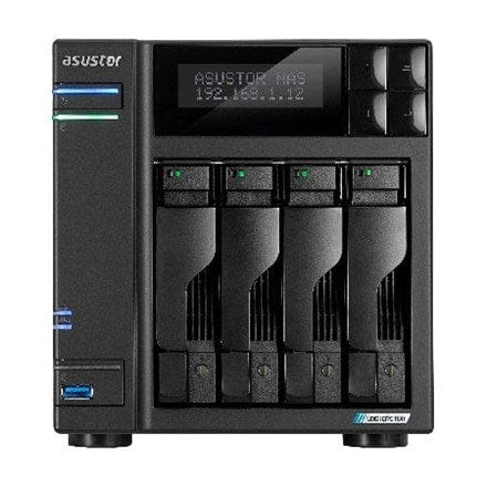 Asustor AS6704T 4-Bay NAS Storage Server Tower Ethernet LAN Black 90IX01N1-BW3S40
