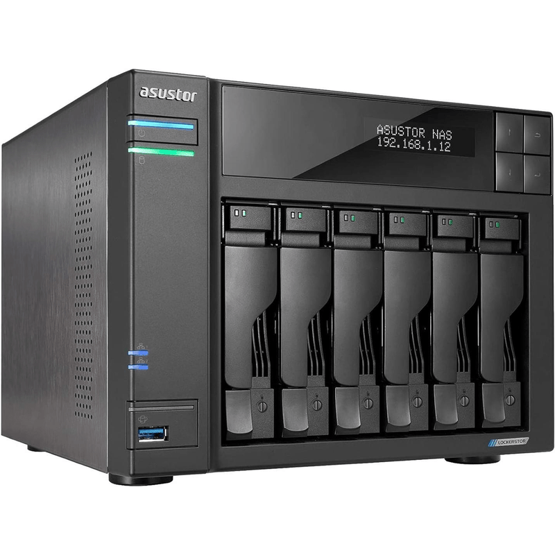 Asustor AS6706T NAS Storage Server Tower Ethernet LAN Black 90IX01N1-BW3S60