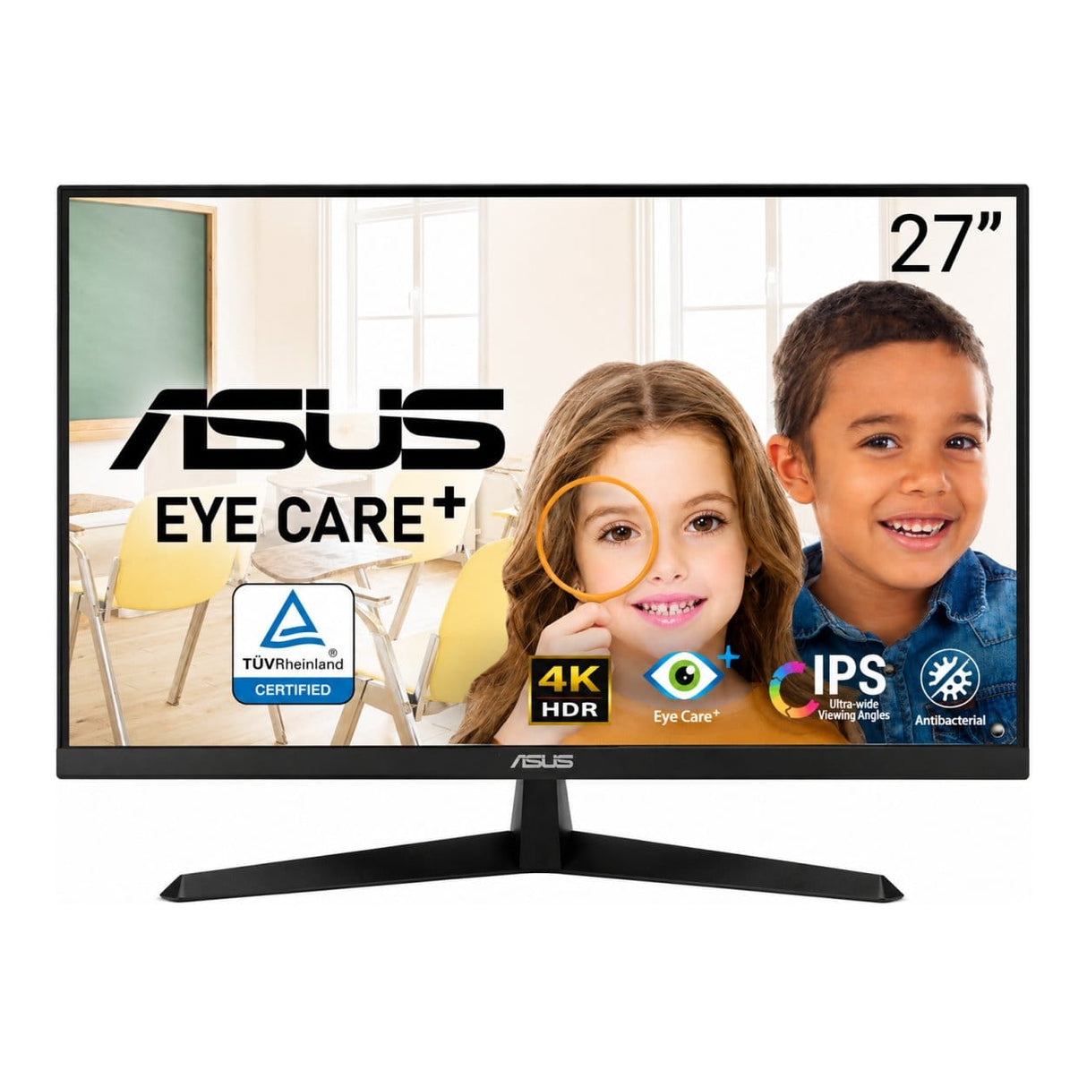 ASUS VY27UQ 27-inch 3840 x 2160p 4K UHD 16:9 60Hz 5ms LED IPS Eye Care Monitor 90LM09U3-B01170