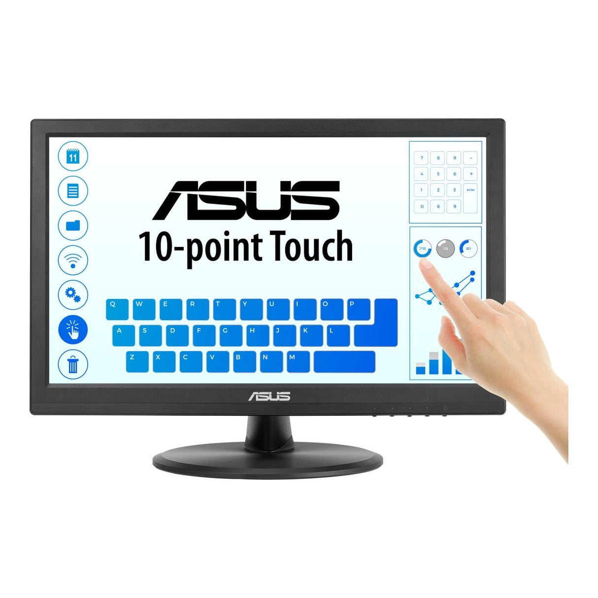 ASUS VT169HE 15.6-inch 1920 x 1080p FHD 16:9 60Hz 5ms LED IPS Touch Monitor 90LM09V1-B01170