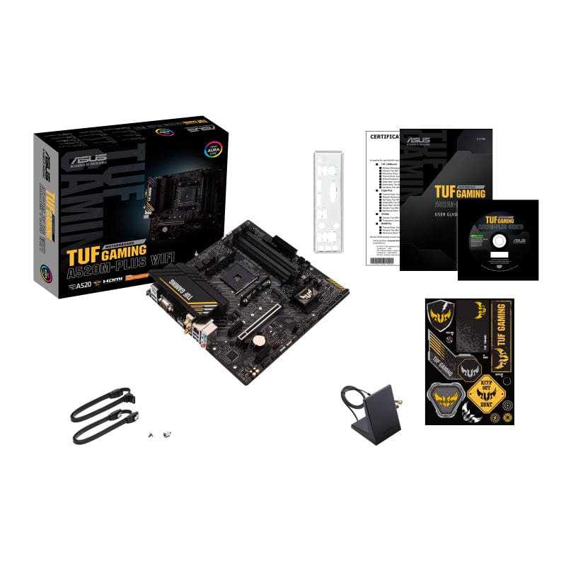 ASUS TUF Gaming A520M-PLUS Wi-Fi AMD Socket AM4 micro ATX Motherboard 90MB17F0-M0EAY0
