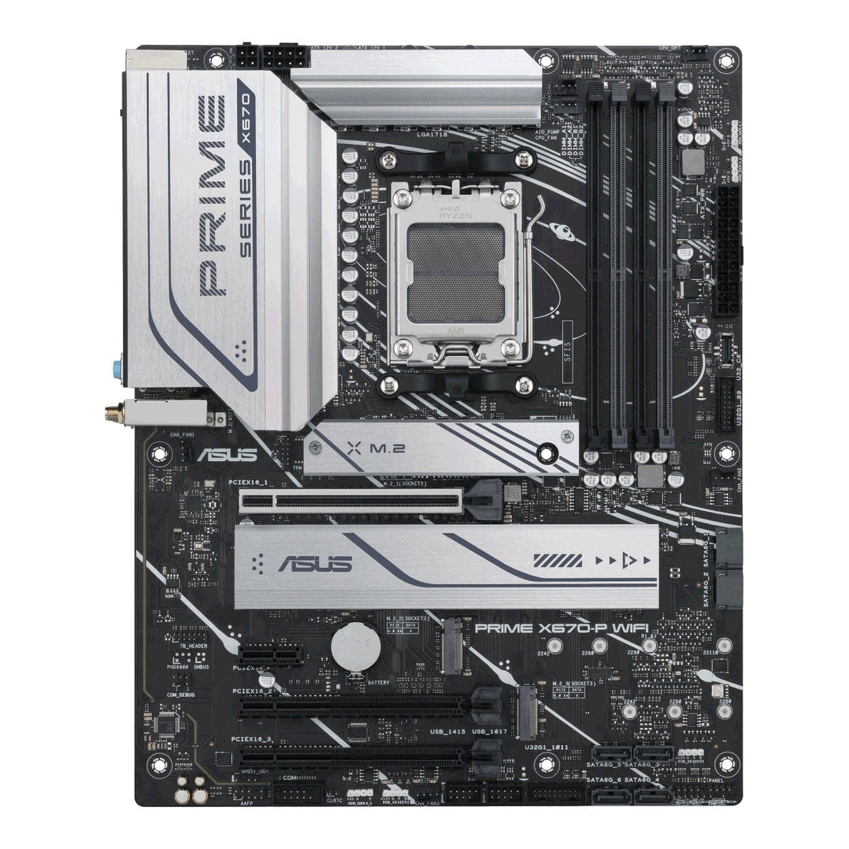 ASUS Prime X670-P Wi-Fi AMD Socket AM5 ATX Motherboard 90MB1BV0-M0EAY0