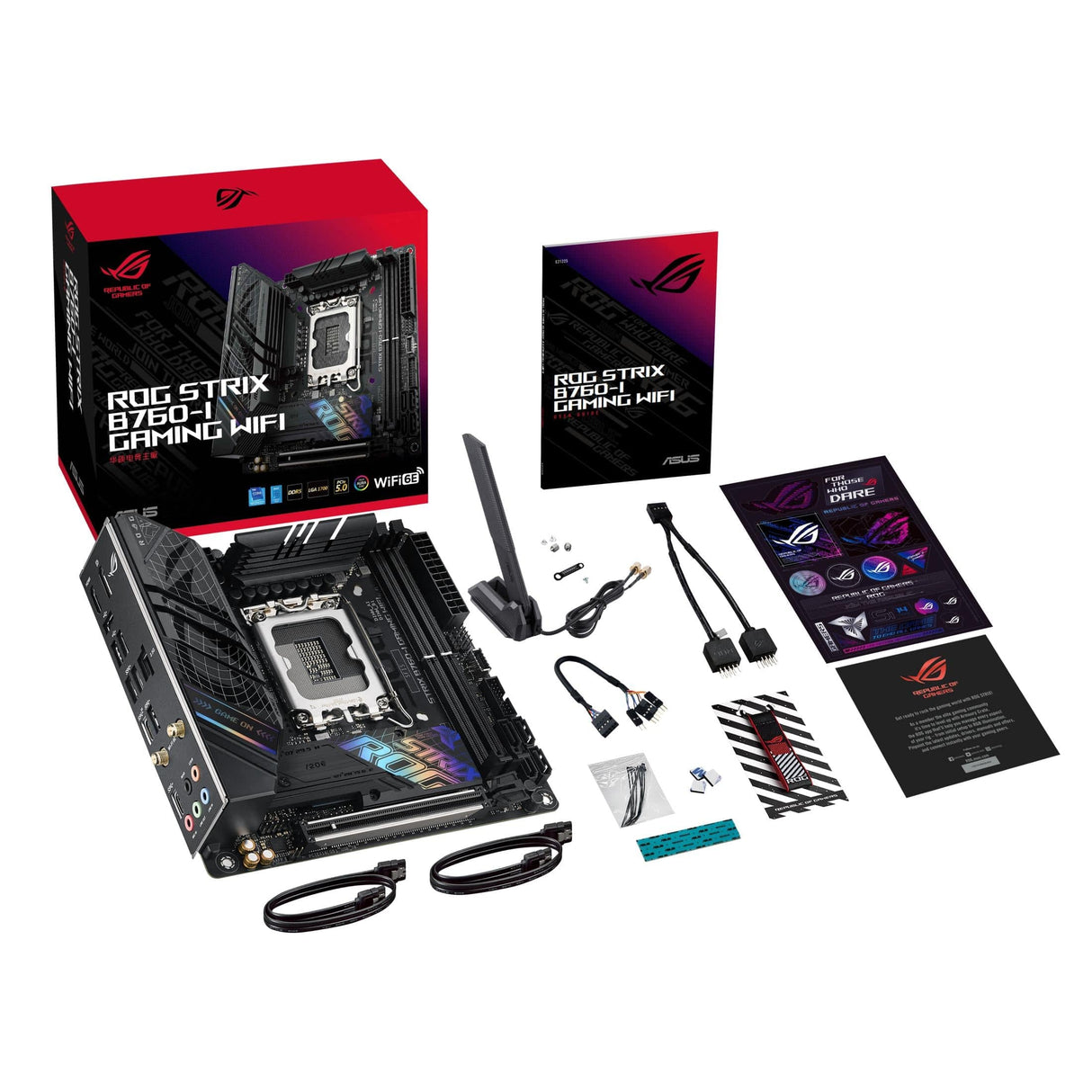 ASUS ROG Strix B760-I Gaming Wi-Fi Intel LGA 1700 mini ITX Motherboard 90MB1D90-M0EAY0