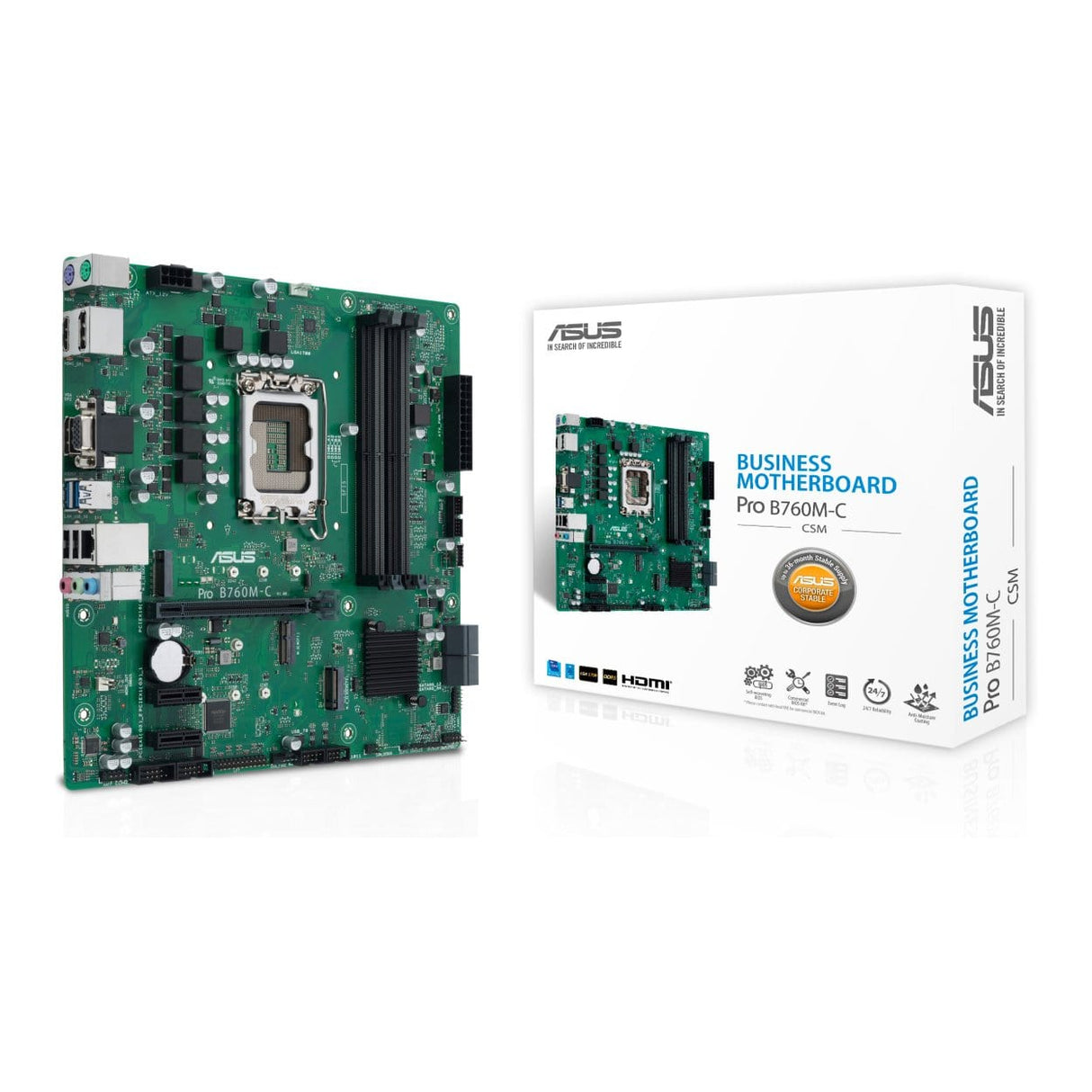 ASUS Pro B760M-C-CSM Intel LGA 1700 micro ATX Motherboard 90MB1DX0-M1EAYC