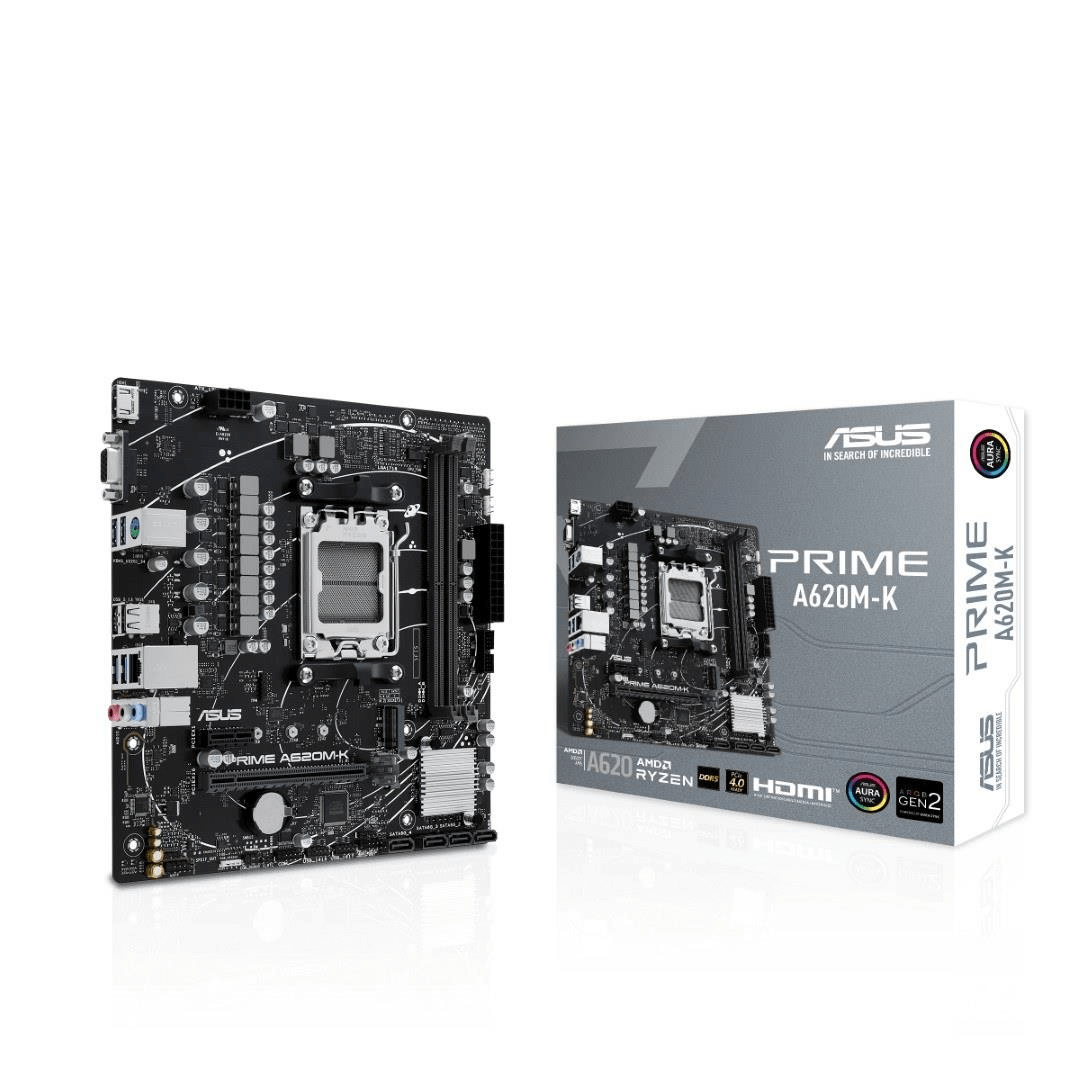 Asus Prime A620M-K AMD Socket AM5 micro ATX Motherboard 90MB1F40-M0EAY0