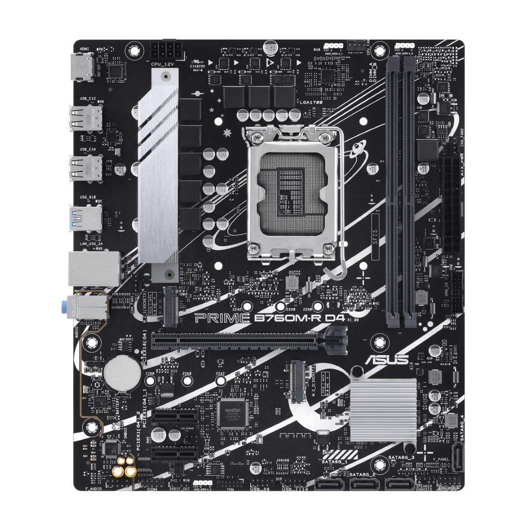 ASUS Prime B760M-R D4 Intel LGA 1700 micro ATX Motherboard 90MB1HA0-M0EAY0