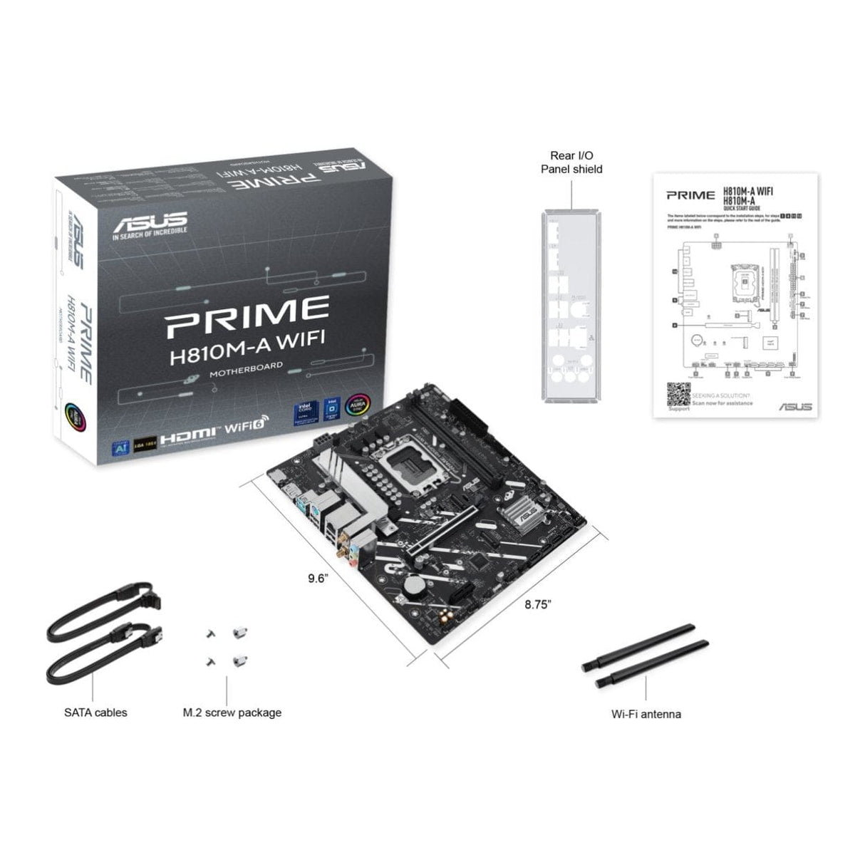 ASUS Prime H810M-A Wi-Fi Intel LGA 1851 micro ATX Motherboard 90MB1KJ0-M0EAY0