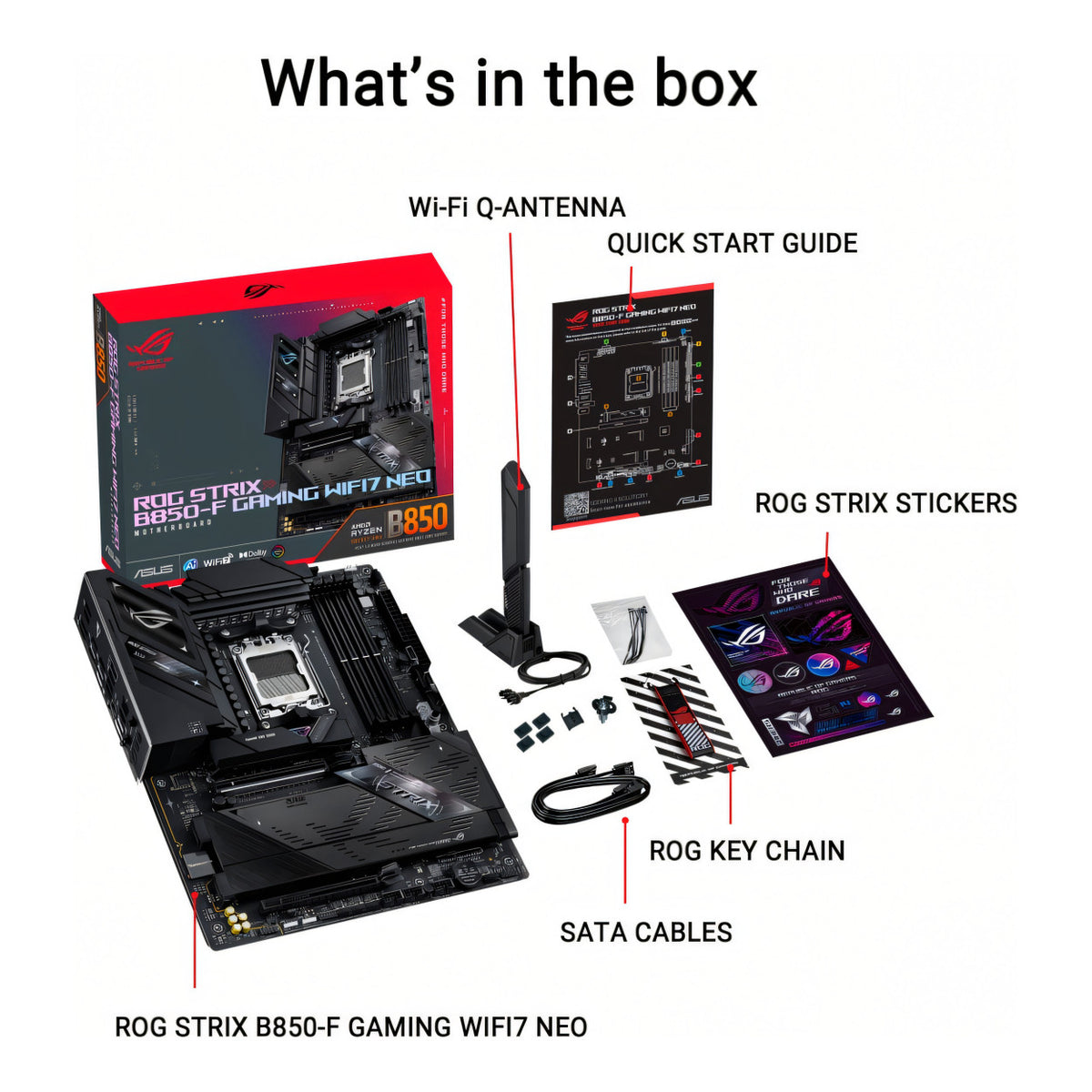 ASUS ROG STRIX B850-F Gaming Wi-Fi7 NEO AMD AM5 ATX Motherboard 90MB1NX0-M0VAY0
