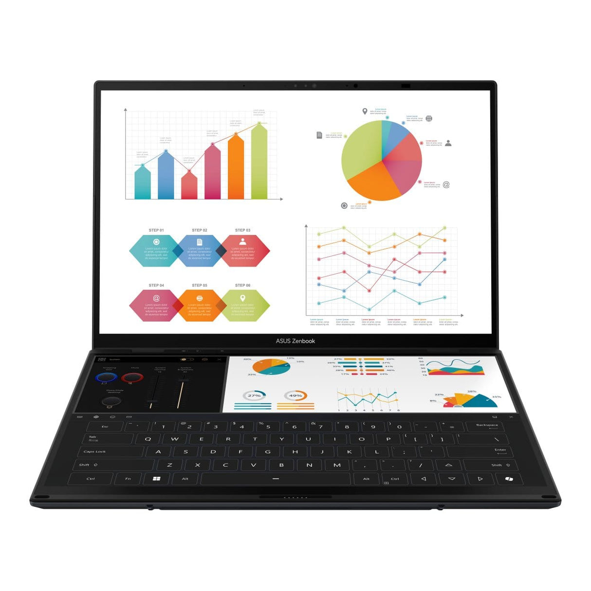 ASUS Zenbook DUO UX8406MA 14-inch 3K OLED 2-in-1 Laptop - Intel Core Ultra 7 155H 1TB SSD 16GB RAM Win 11 Home