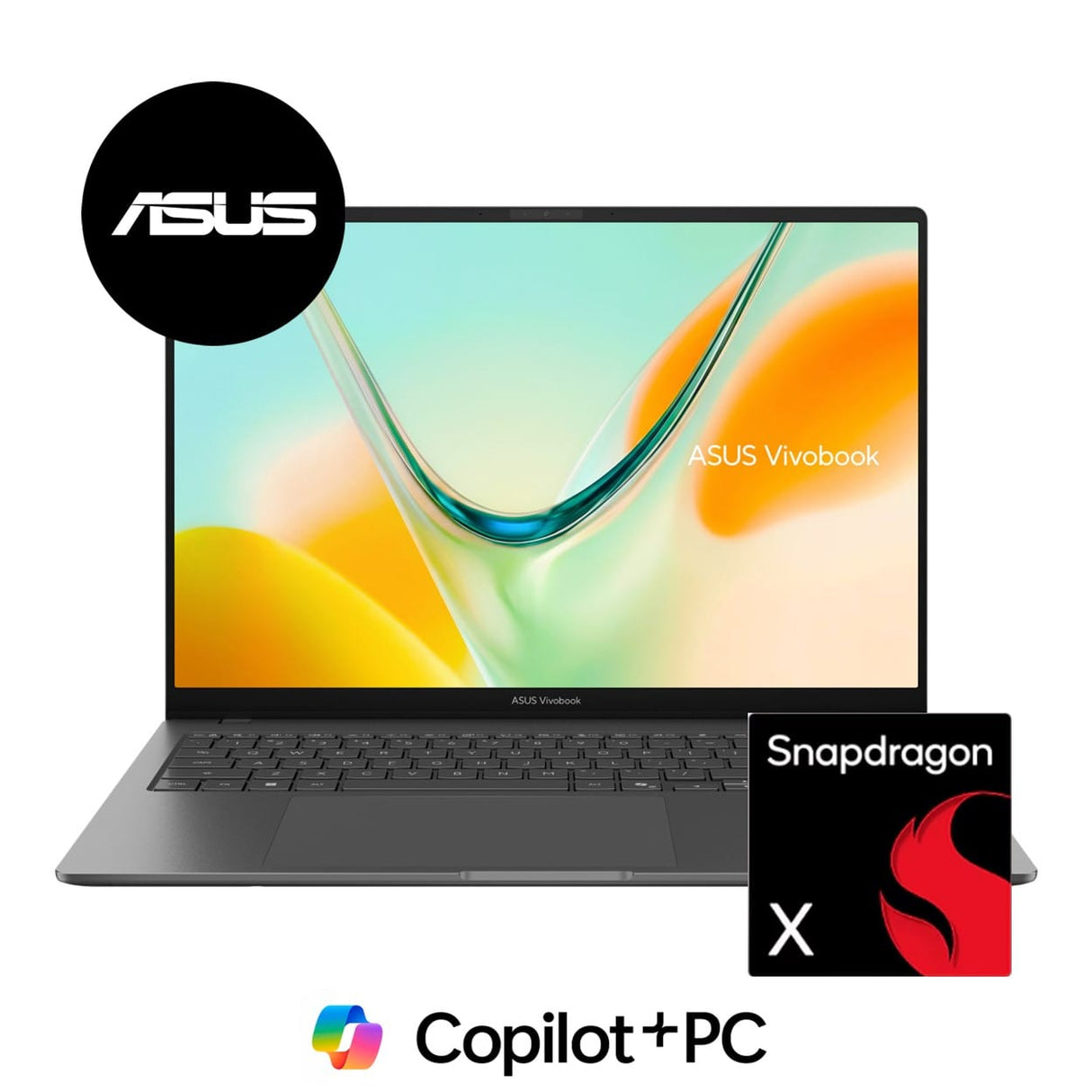 ASUS Vivobook S16 S5608QA 16-inch FHD+ AI Laptop - Snapdragon X 512GB SSD 8GB RAM Win 11 Home Grey