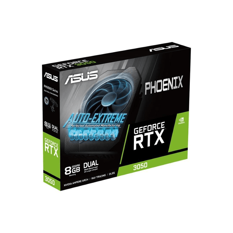 Asus Phoenix PH-RTX 3050-8G-V2 Nvidia GeForce RTX 3050 8GB GDDR6 Graphics Card 90YV0GH8-M0NA00